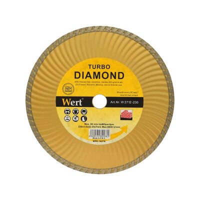 WERT 2712-230 Turbo Kanallı Elmas Testere (230mm) - 1