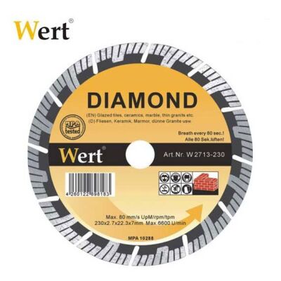 WERT 2713-115 Süper Turbo Elmas Testere (115mm) - 1
