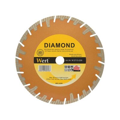 WERT 2713-230 Süper Turbo Elmas Testere (230mm) - 1