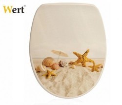 WERT 8213 Deniz Yıldızı Desenli Kırılmaz Klozet Kapağı - Thumbnail