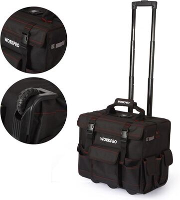 WORKPRO W009029 Tekerlekli Alet Çantası, 176 Parça